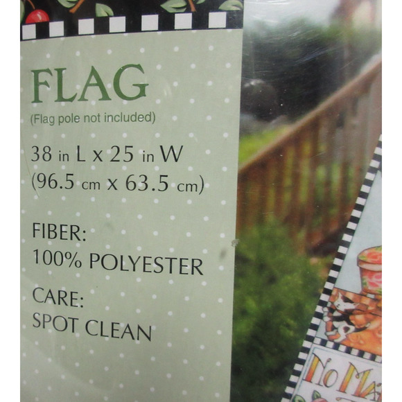 Mary Engelbreit NEW Lg Garden Flag Banner NO MATTER WHERE YOU GO...THERE YOU ARE - Picture 2 of 4